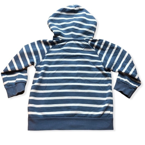 🎉3 For 15$🎉 Blue And White Stripes Zipper Hoodie Size 4T - Picture 2 of 6